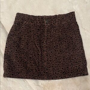 Girls 6-7 Leopard Print Corduroy Skirt